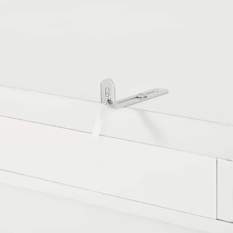 72''H Kitchen Pantry, Display Storage Cabinet with Glass Doors and Drawers, Serving Trays and Shelves