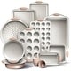 preview thumbnail 8 of 17, Country Kitchen Nonstick Stackable Bakeware Set - Durable, Easy Release Baking Set- 22 Pc. Includes Silicone Muffin Cups Taupe 