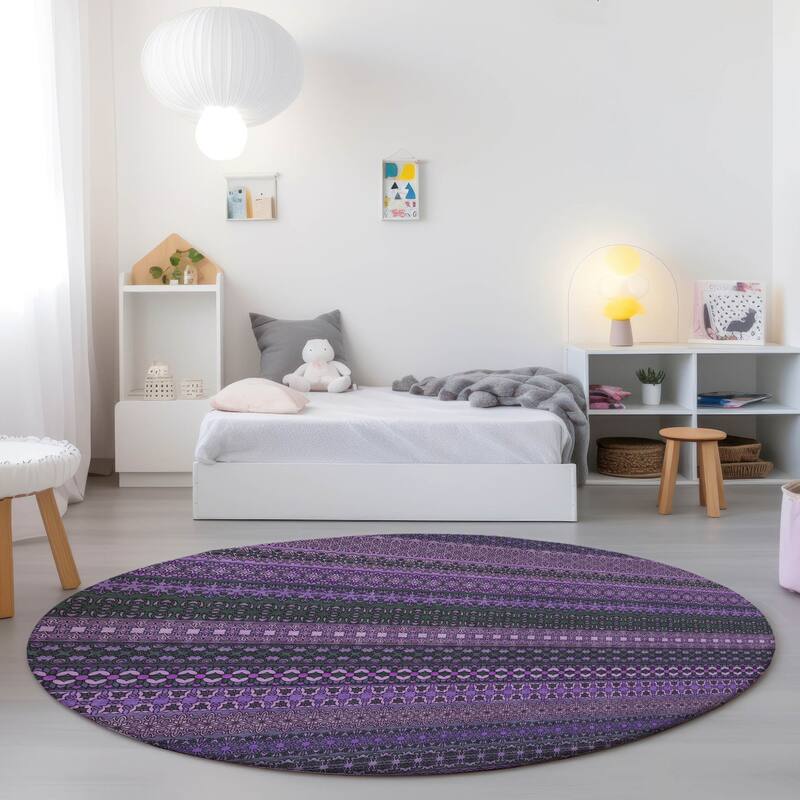 Lamo Stripe Weather Resistant Timeless Fusion Outdoor Rug