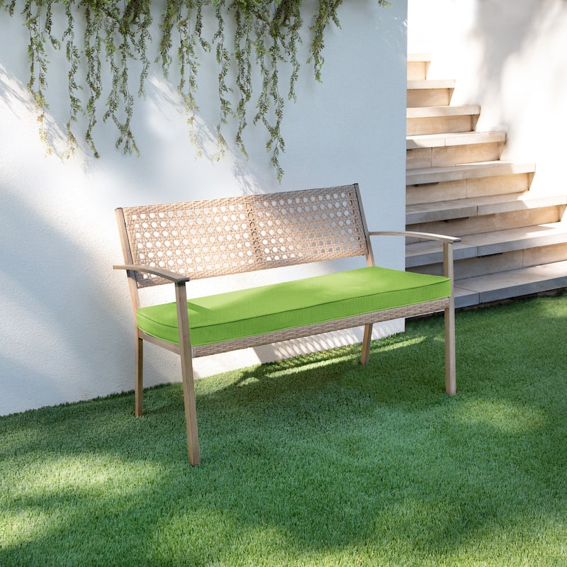 Sorra Home Indoor/Outdoor Solid Corded Bench Cushion