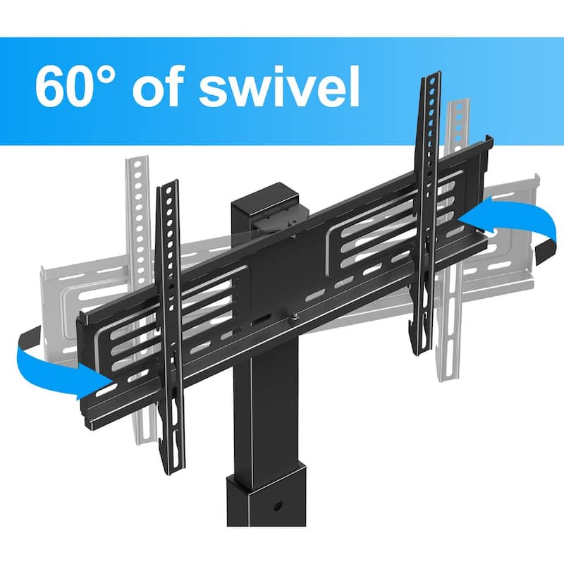 FITUEYES TV Stand with Swivel Mount for up to 65 inch with shelf Samsung Vizio TCL LED LCD flat screen TVs