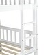 preview thumbnail 14 of 13, Kid Bed Frame Solid Wood Twin Over Twin Bunk Beds with Trundle,Safety Rail and Ladder