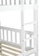 preview thumbnail 26 of 41, Twin Rubber Wood Bunk Bed with Trundle, Convertible into 2 Twin Size Beds, Twin Size Bunk Bed with Ladder and Safety Guardrails