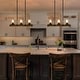 preview thumbnail 12 of 17, Modern Farmhouse Rustic Wood Chandelier Glass Island Lights for Dining Room