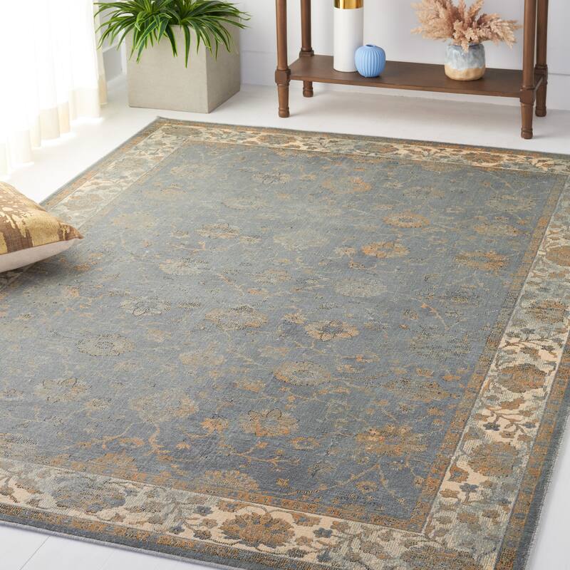 SAFAVIEH Vintage Lashawn Slip Resistant Viscose Rug - 5'1" x 7'6" - Grey/Multi