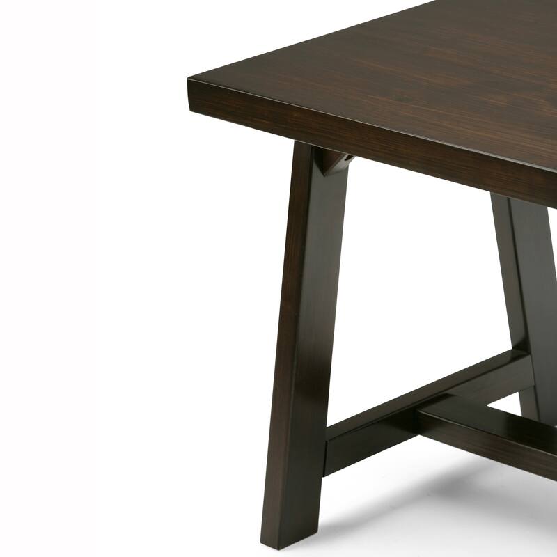 WYNDENHALL Hawkins Solid Wood 22-inch Square Retro Modern Side Table - 22 W x 22 D x 20 H