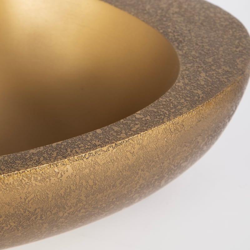 Uttermost Ovate Brass Bowls, Set Of 2 - 15"W x 4.5"H x 12"D