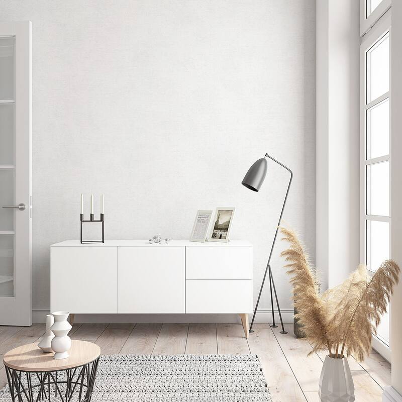 Galerie Wallcoverings Flora Plain Textured Vinyl on Non-woven Lustre Wallpaper Roll