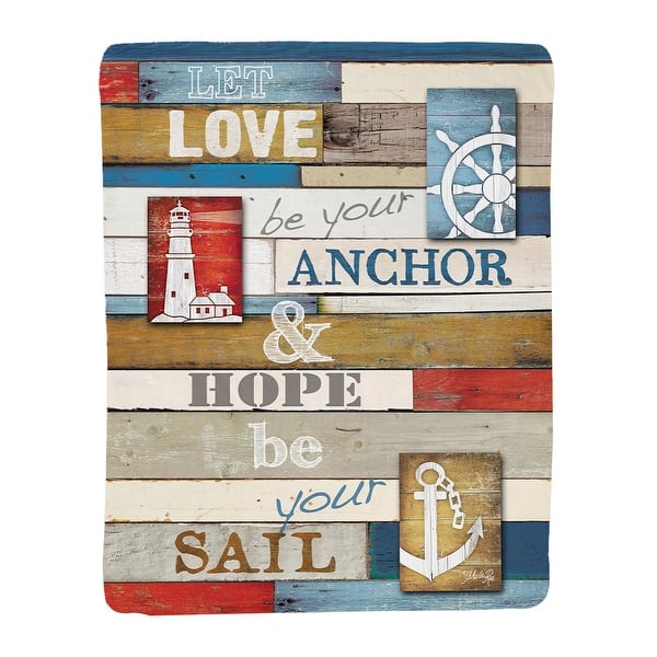 Nautical Anchor Sherpa Throw Blanket Bed Bath & Beyond 35979143