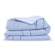 preview thumbnail 5 of 3, Amelia Cotton Stripe Comforter Set Whipstitch Polyester Fill