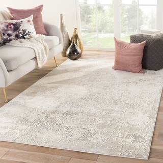 Wallis Abstract Cream/Tan Area Rug - Bed Bath & Beyond - 28110428