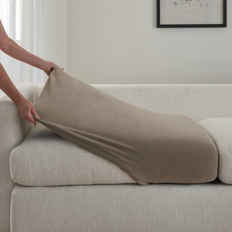 SureFit Stretch Pique Sectional Couch Cushion Slipcovers