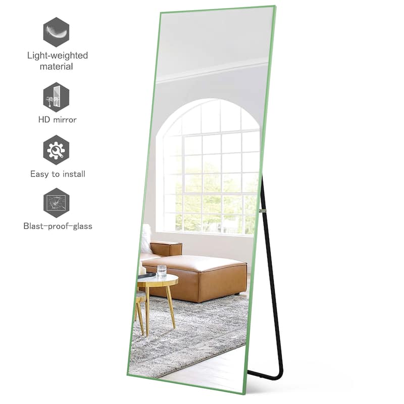 Dovelina Modern Full Length Floor Mirror - Freestanding Vanity Mirror for Bathroom or Living Space
