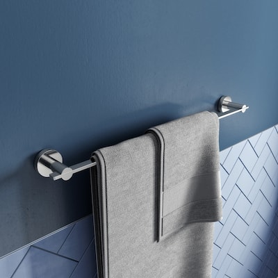 Croydex Metra Flexi Fix Screw or Glue Towel Bar in Chrome