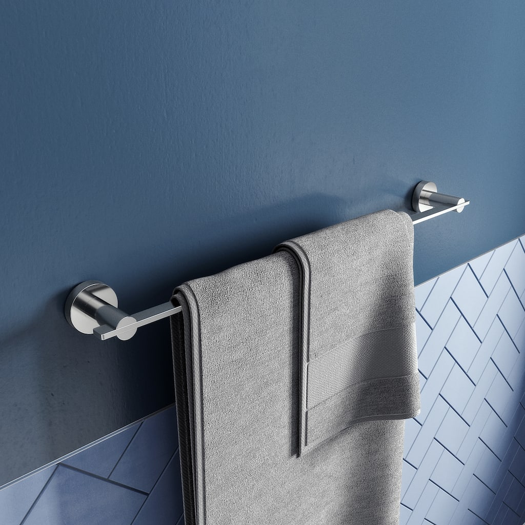 Croydex Metra Flexi Fix Screw or Glue Towel Bar in Chrome
