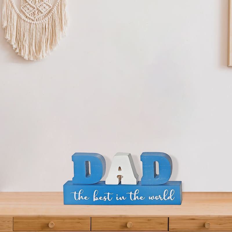 Wood Block Dad The Best In The World