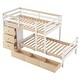 preview thumbnail 20 of 28, Twin over Twin Size Pine Wood Loft Bunk Bed with Drawers and Ladder for Bedroom