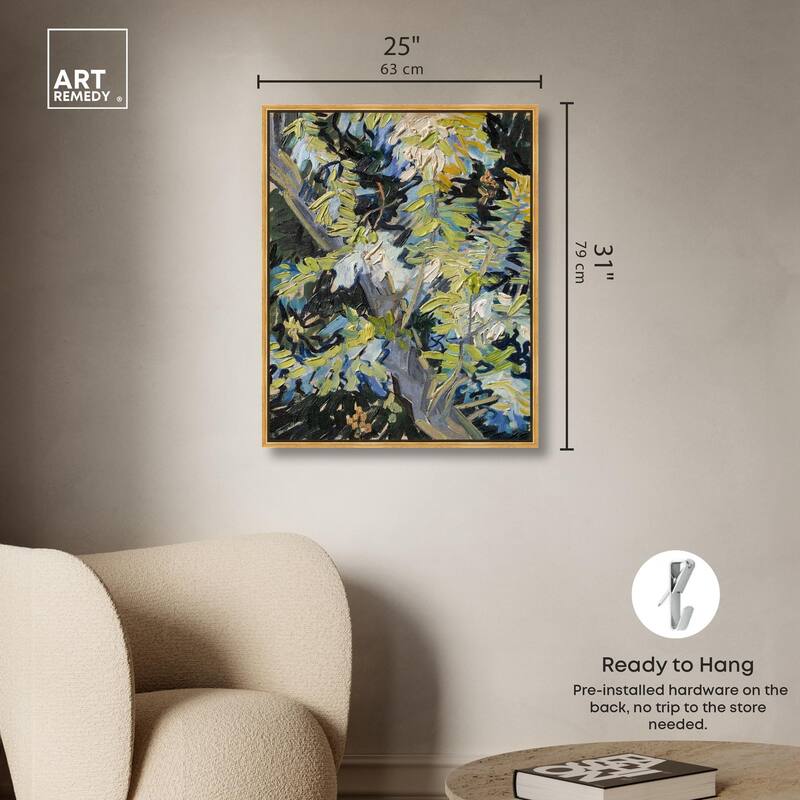 Blossoming Acacia Branches 1890 Canvas by Art Remedy