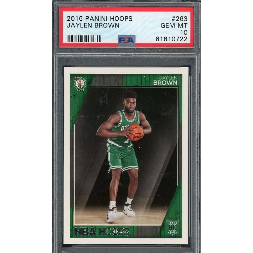 Jaylen Brown 2016 Panini Hoops Rookie Card RC #263 Graded PSA 10 - 8'6" x 11'6"
