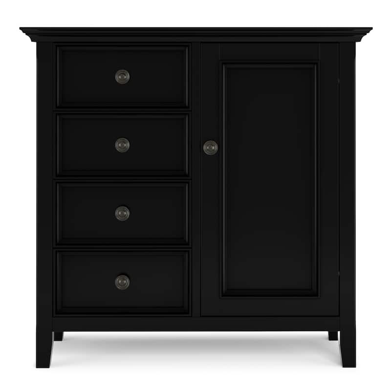WYNDENHALL Halifax SOLID WOOD 37 inch Wide Transitional Medium Storage Cabinet - 37"w x 17"d x 36" h