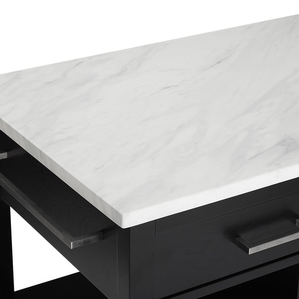 Shop Audrey Faux Marble Top Kitchen Island 42 W X 23 5 D X 36 H