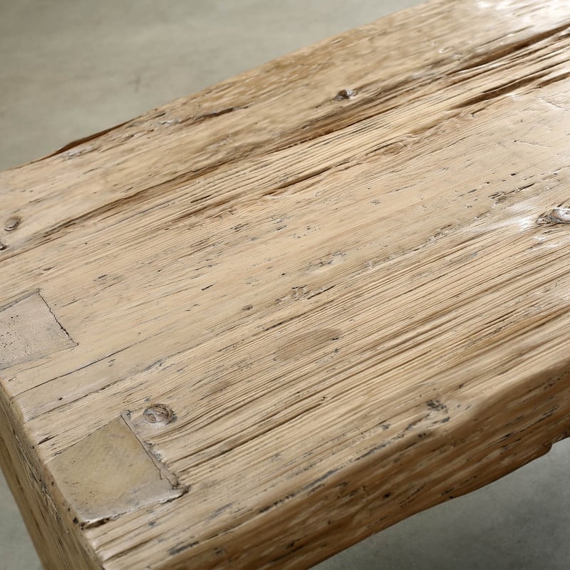 Approx.60 Inches Rustic Vintage Waterfall Coffee Table Weathered Natural - 54 x 84