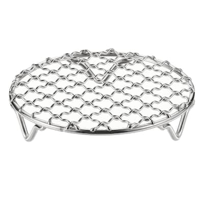 Round Cooking Rack 4.7" 201 Stainless Steel Barbecue Grill with 20mm Legs - 4.7 Inch