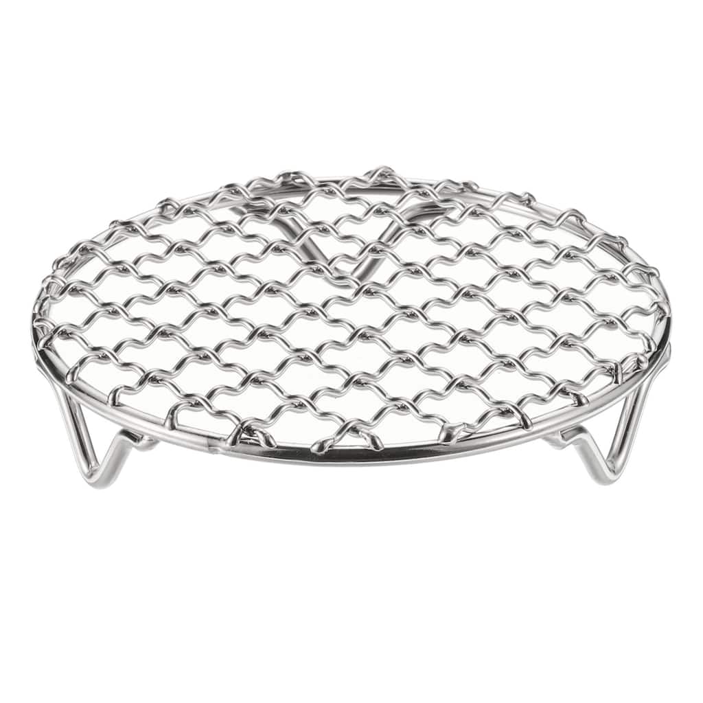 Round Cooking Rack 4.7" 201 Stainless Steel Barbecue Grill with 20mm Legs - 4.7 Inch