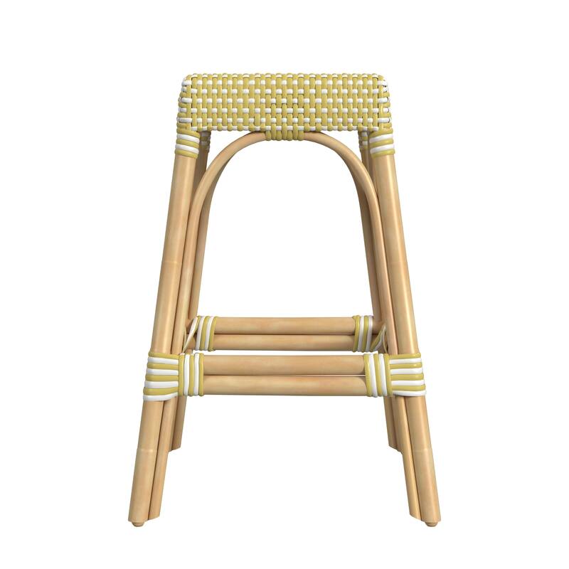 Robias 24.5" Rattan Rectangular Counter Stool