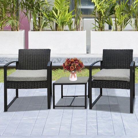 Outdoor 3 Pieces Set With Cushion
