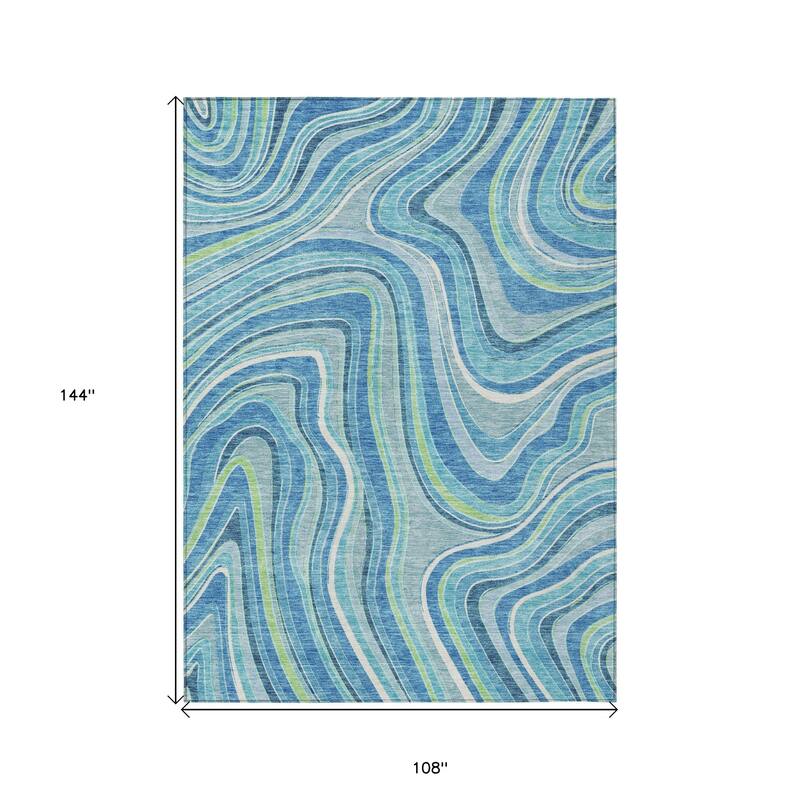 HomeRoots Abstract Transitional Rectangle Outdoor Rug