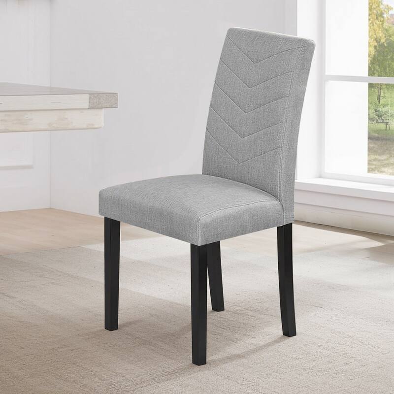 Javlergo 2/4/6 Piece Upholstered Dining Chairs Set with High Back and Wooden Legs Fabric Parson Chairs for Kitchen Living Room