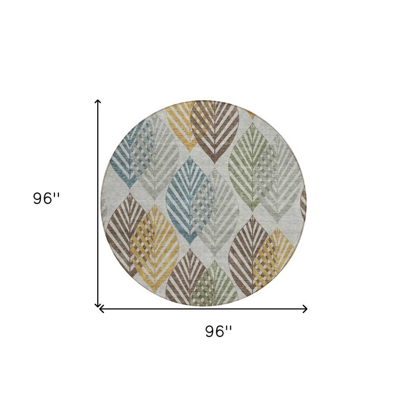 HomeRoots Floral Transitional Rectangle Outdoor Rug