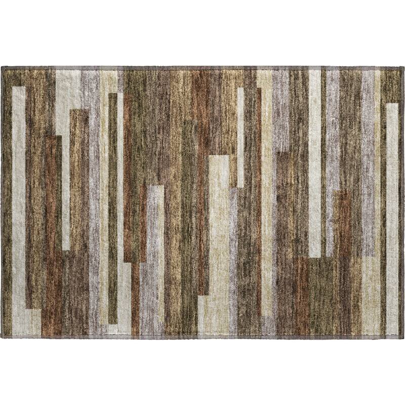 Premium Washable Super Soft Stripes Stacked Mayfield Rug