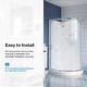 preview thumbnail 4 of 6, Ove Decors Breeze 32" Satin Nickel Shower Kit, Clear Panels, Walls and Base