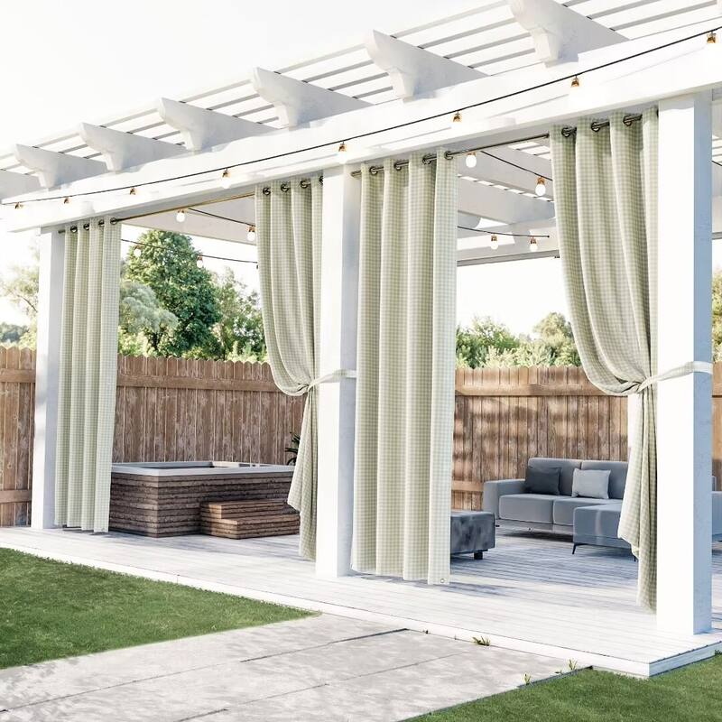Wonderland Checkerboard Outdoor UV Protected Privacy Panel - 52"Wx84"L - Vitrus