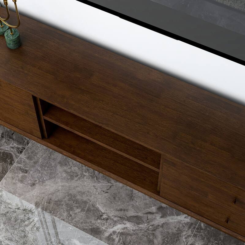 Novela Mid-Century TV Stand in Brown for TVs up to 80"