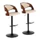 Option Cream Faux Leather/Walnut/Black Metal