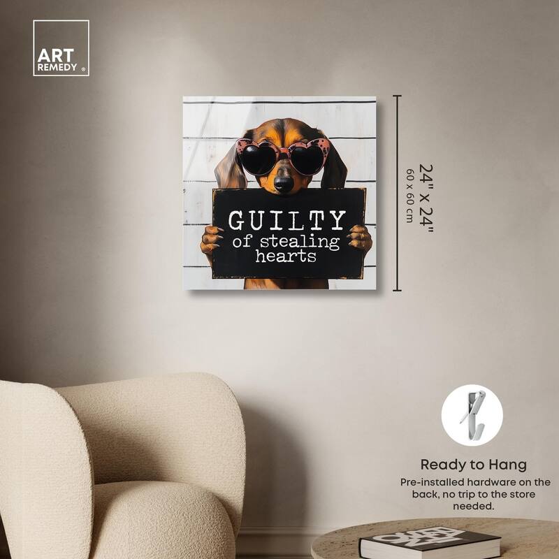 Guilty of Stealing Hearts Acrylic by Art Remedy, Ready to Hang