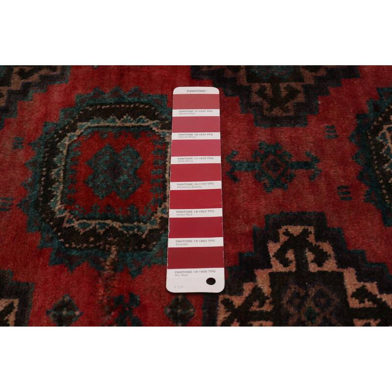 ECARPETGALLERY Hand-knotted Baluch Red Wool Rug - 4'2 x 9'0