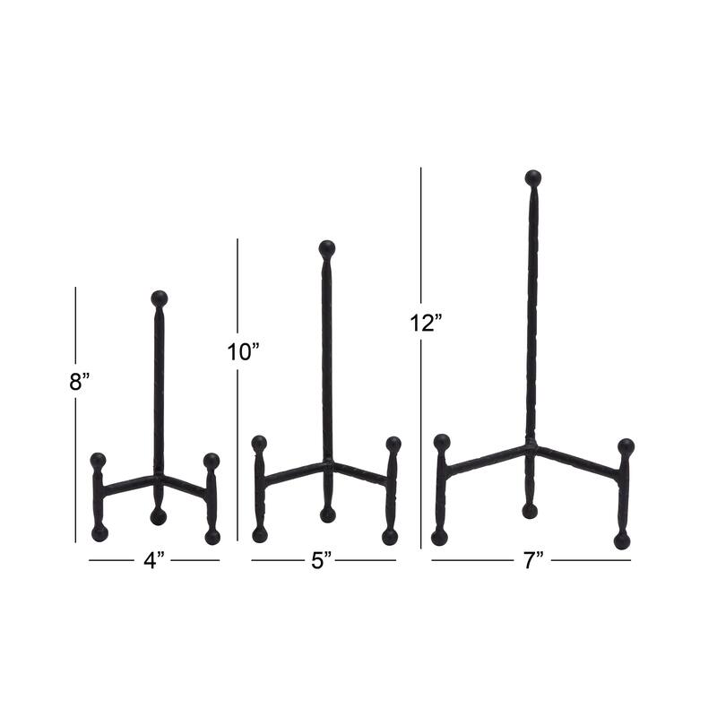 Black or Gold Metal Tabletop Display Easel with Ball Details (Set of 3)