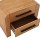 preview thumbnail 19 of 22, Christopher Knight Home - Mina Modern 2-Drawer Nightstand with Black Metal Handles