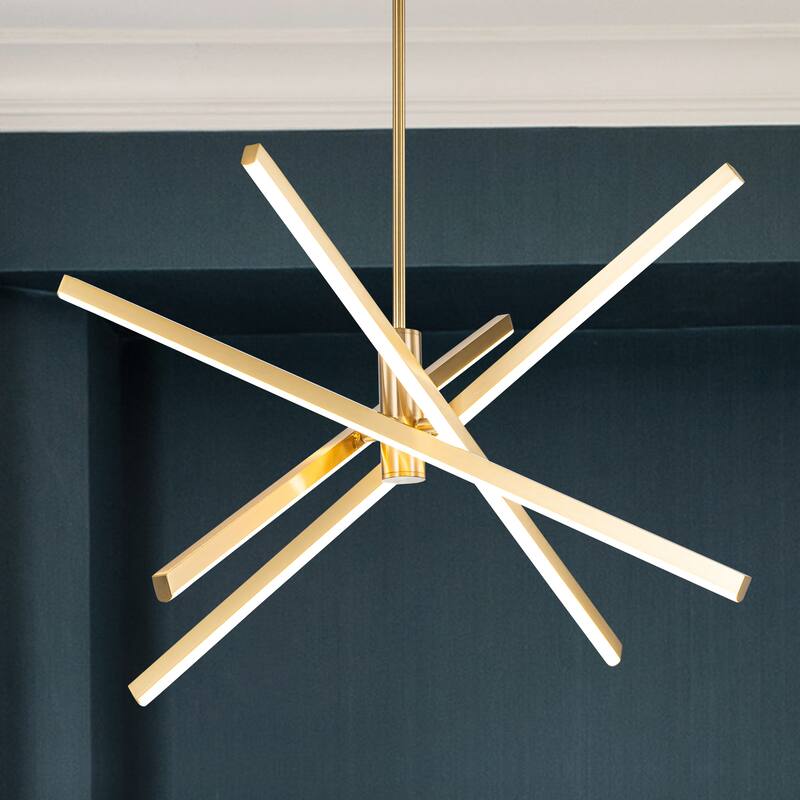 C Cattleya 4-Light Sputnik LED Chandelier Hanging Pendant Light