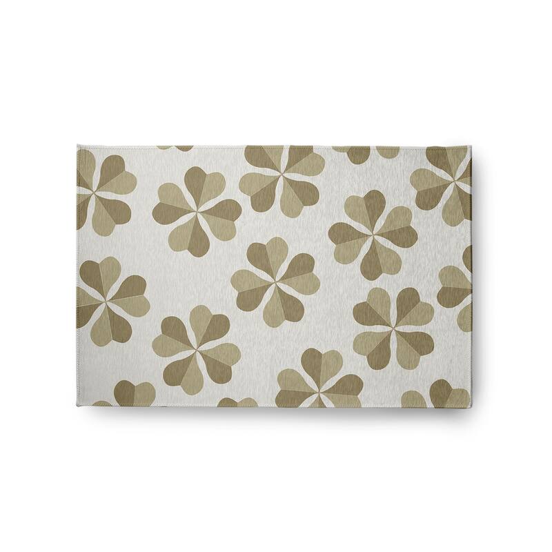 Lucky Patch St. Patrick's Day Chenille Indoor/Outdoor Rug - Sustainable Green - 2' x 3'