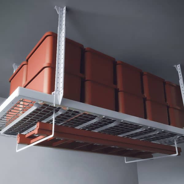 Ceiling Sam Overhead Garage Ceiling Steel Storage Rack for Tote Containers