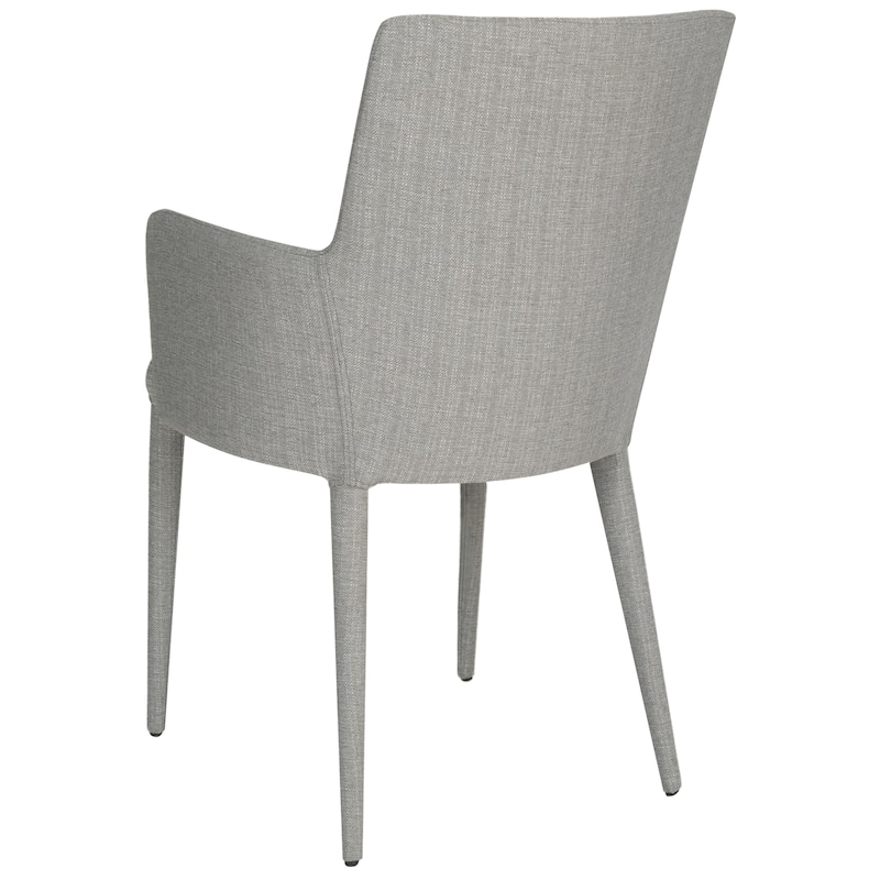 SAFAVIEH Elois Mid-Century Dining Modern White Arm Chair - 23.6" W x 21.6" L x 35.5" H - 24"Wx22"Dx36"H