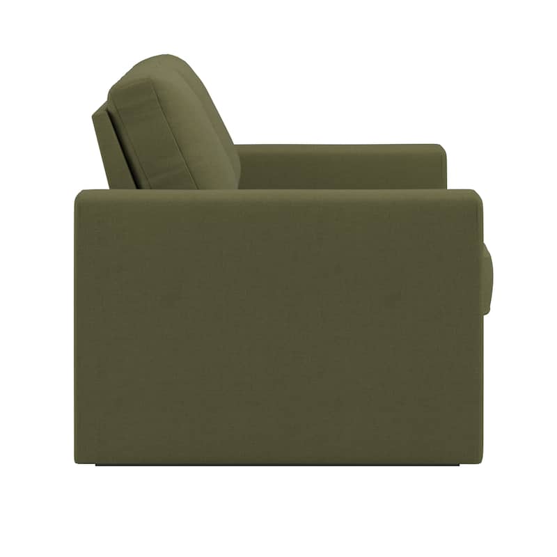 Soma Upholstered Loveseat with 2 Hidden Metal Wire Storage Drawers by iNSPIRE Q Modern
