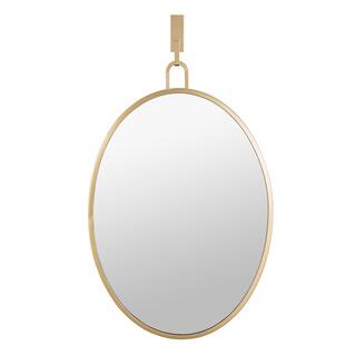 Varaluz Stopwatch Oval Powder Room Mirror - Gold