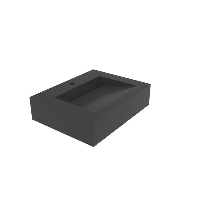 Pyramid Solid Surface Wall-Mounted Bathroom Sink