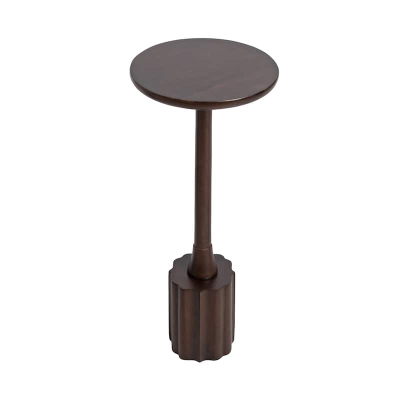 Kate and Laurel Nisha Wood Drink Table - 10x10x22 - Dark Brown
